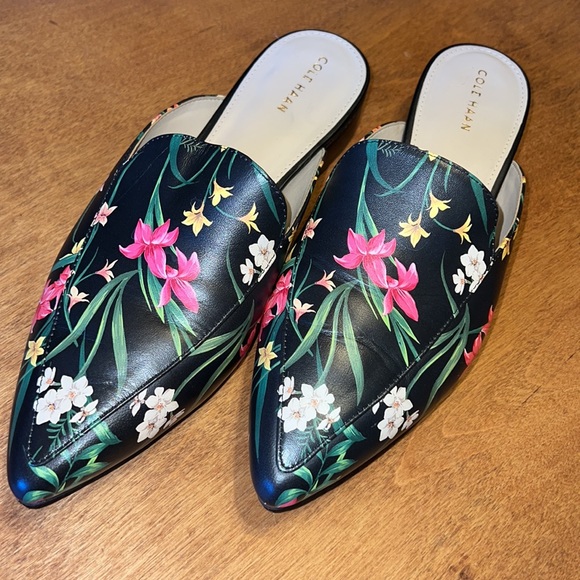 Cole Haan Piper Floral Leather Mules - Picture 5 of 7